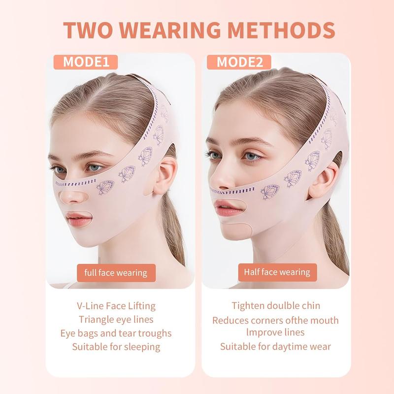 Chin Strap for Sleeping, Reusable Double Chin Reducer Eliminator for Women, V Line Lifting Mask Face Slimming Strap, Breathable Jawline Exerciser Lifting & Firming Prevent Sagging Chin Strap for Sleeping, Reusable Double Chin Reducer Eliminator for Women, V Line Lifting Mask Face Slimming Strap, Breathable Jawline Exerciser Lifting & Firming Prevent Sagging