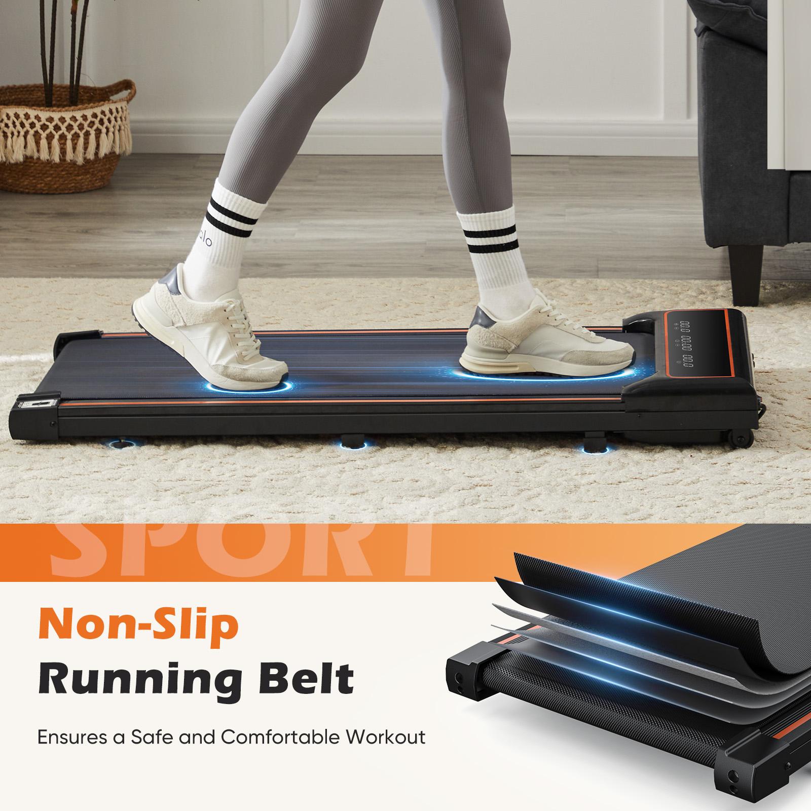 Walking Pad Treadmill with Remote, 44.1"x19.3" Foldable & Portable for Under Desk, 0.5-4 MPH Quiet Walking Machine for Home/Office