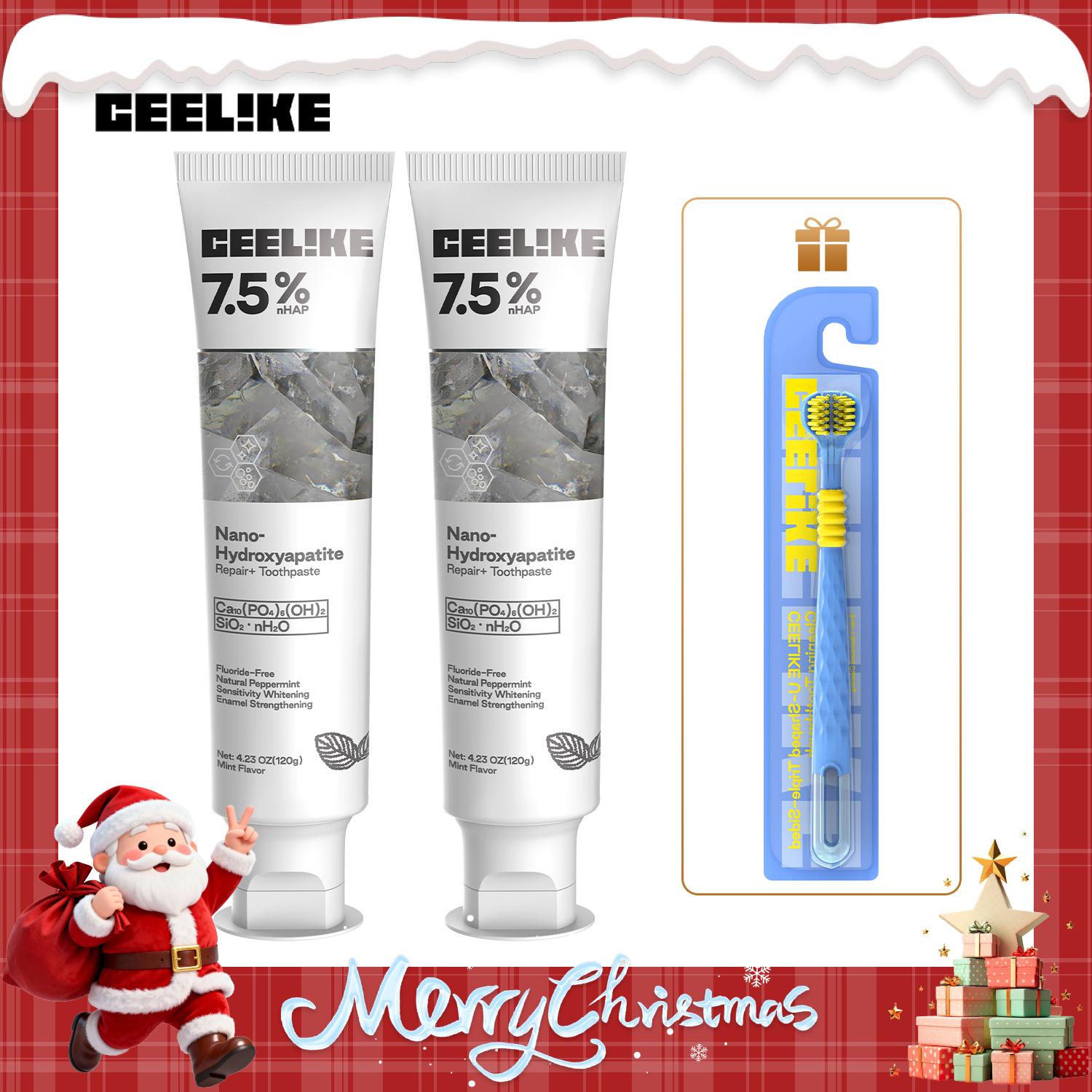 CEELIKE 3-Sided Toothbrush + 2 Toothpaste Set – 360° All-Around Cleaning, Gentle Care, Ideal for Daily Oral Care, Travel-Friendly Design, Available in Multiple Combinations.