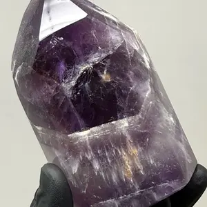 5.0” inch Superb Large cut and polished Chevron Amethyst Tower