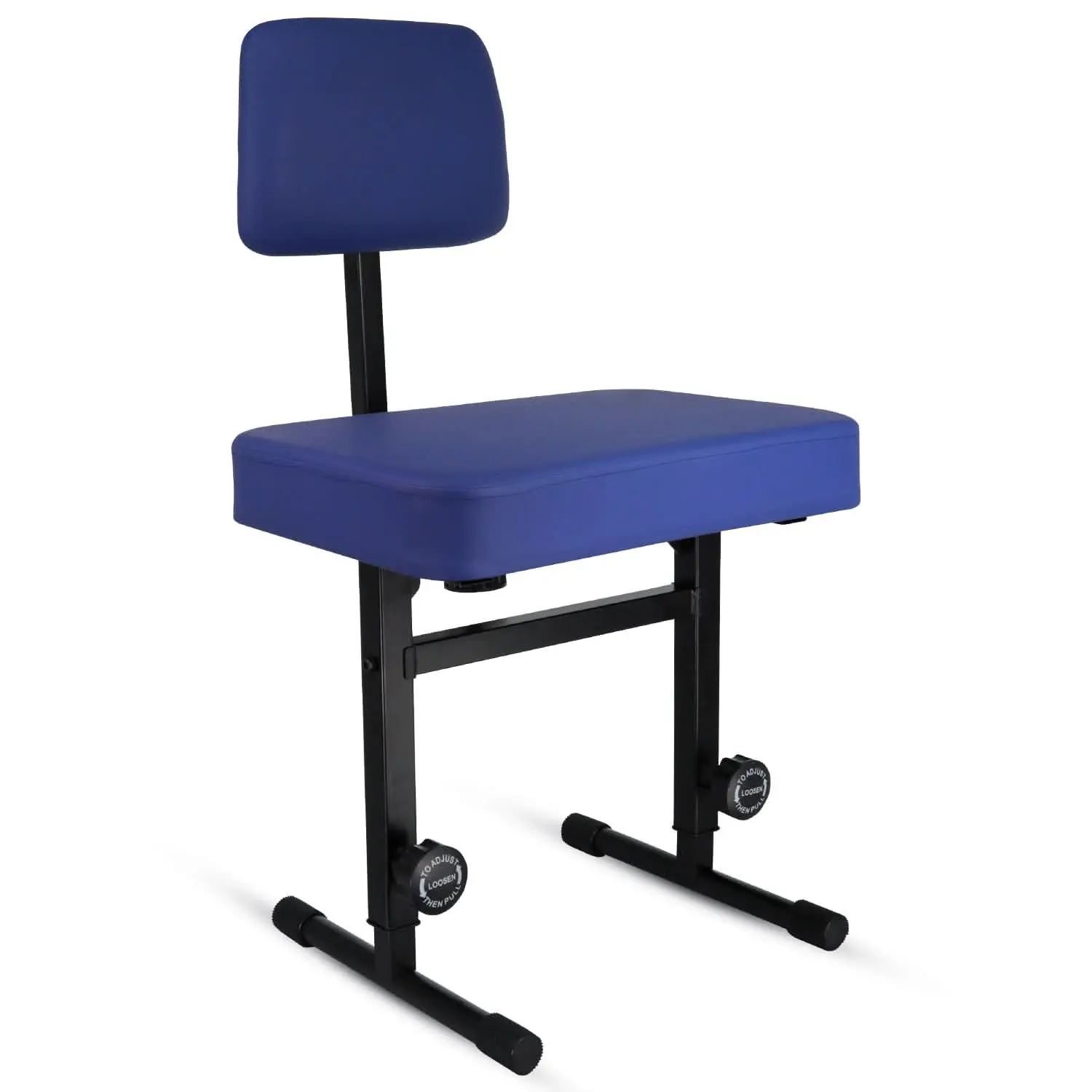 5 Core Piano Bench 3" Padded Cushioned Stool w Backrest Heavy Duty Musician Chair Height Adjustable