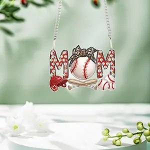 5D DIY Diamond Painting Pendant, Baseball Special Handmade Diamond Pendant kit, Suitable for Home, Window Garden Decoration, Christmas Birthday Creative Gift First Choice