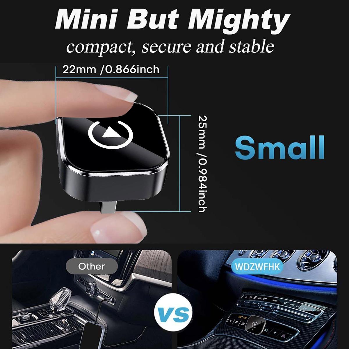 [Summervibes]YURNLV 2026 New Wireless CarPlay Adapter - iPhone & Android Compatible with Quick connection, Hands-Free Calling