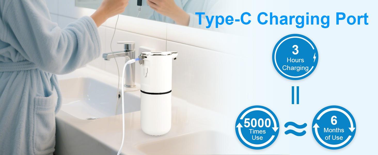 2 PACK Automatic Soap Dispenser USB Rechargeable Electric Liquid Soap Dispenser with Touchless Operation 6-Level Adjustable IPX5 Waterproof for Home Kitchen Bathroom 2 PACK Automatic Soap Dispenser USB Rechargeable Electric Liquid Soap Dispenser with Touchless Operation 6-Level Adjustable IPX5 Waterproof for Home Kitchen Bathroom