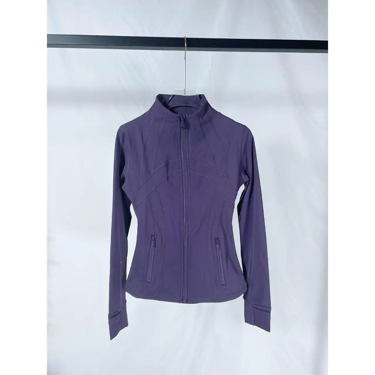 Grape purple stand collar jacket
