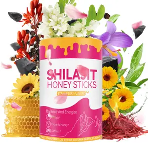 Natural Herbal Honey Sticks | Strawberry, Shilajit, Shatavari & Saffron | Women’s Hormonal Support