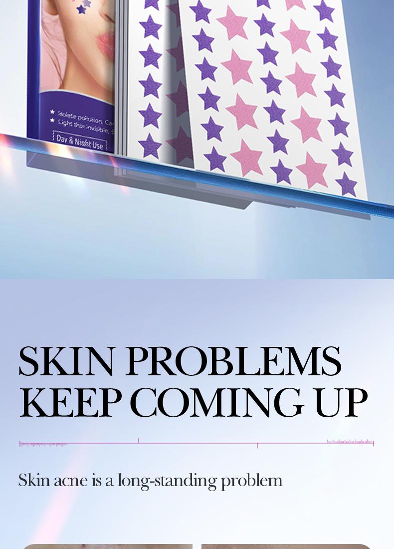 【156PCS】Star Shaped Hydrocolloid Acne Patch,Suitable for All Skin Types,Waterproof Acne Cover Patches, Repair and cover acne blemishes,Blemish Patches,Alcohol-Free Sensitive