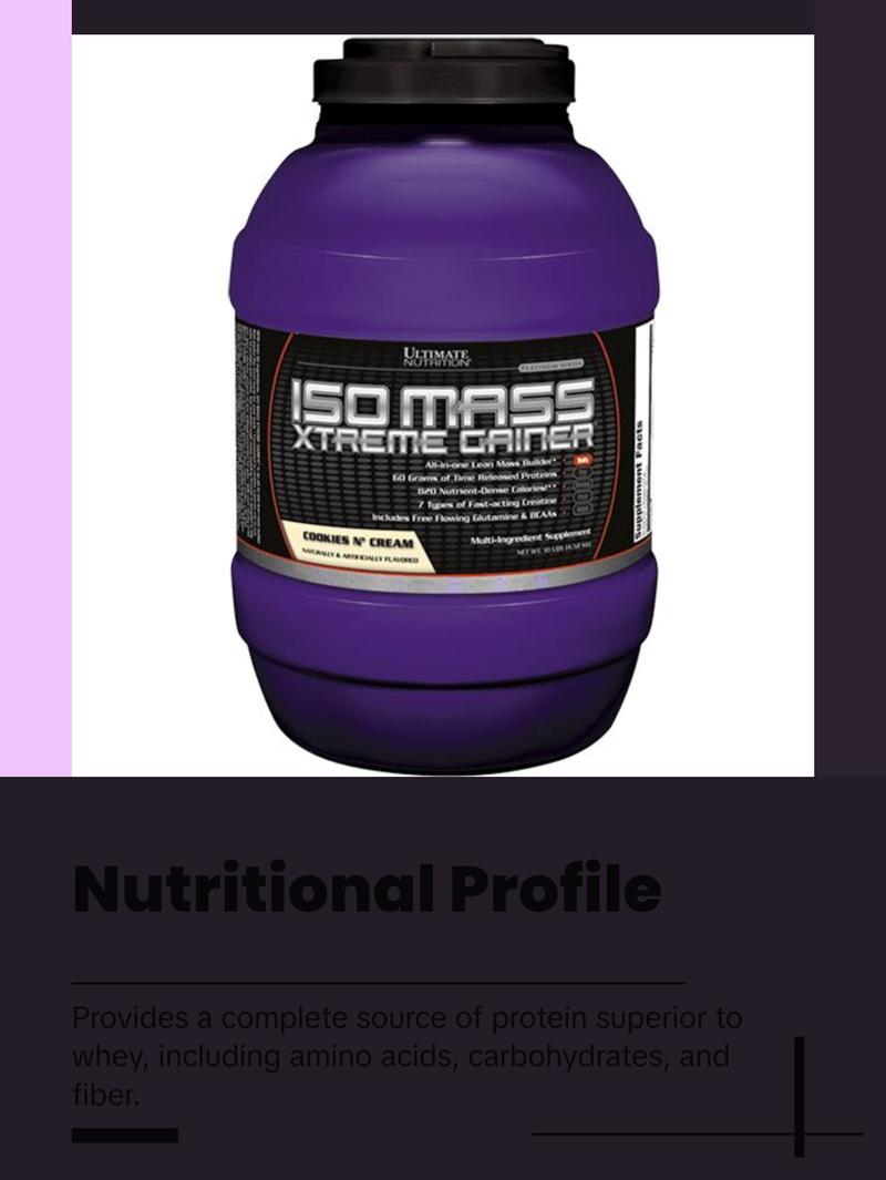 Ultimate Nutrition ISO MASS XTREME GAINER® - Chocolate Milk Flavor, 16:13 Carbohydrate to Protein Ratio, 66g Protein, 7 Flavors, 80 Servings