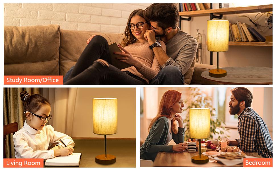 Small Table Lamp, 2026 Minimalist Fabric Table Lamp, Bedroom Bedside Lamp, Desktop Ambient Light