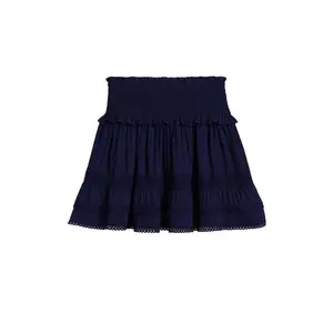 TWEEN LARA SOLID LACE TRIM RUFFLE SKIRT