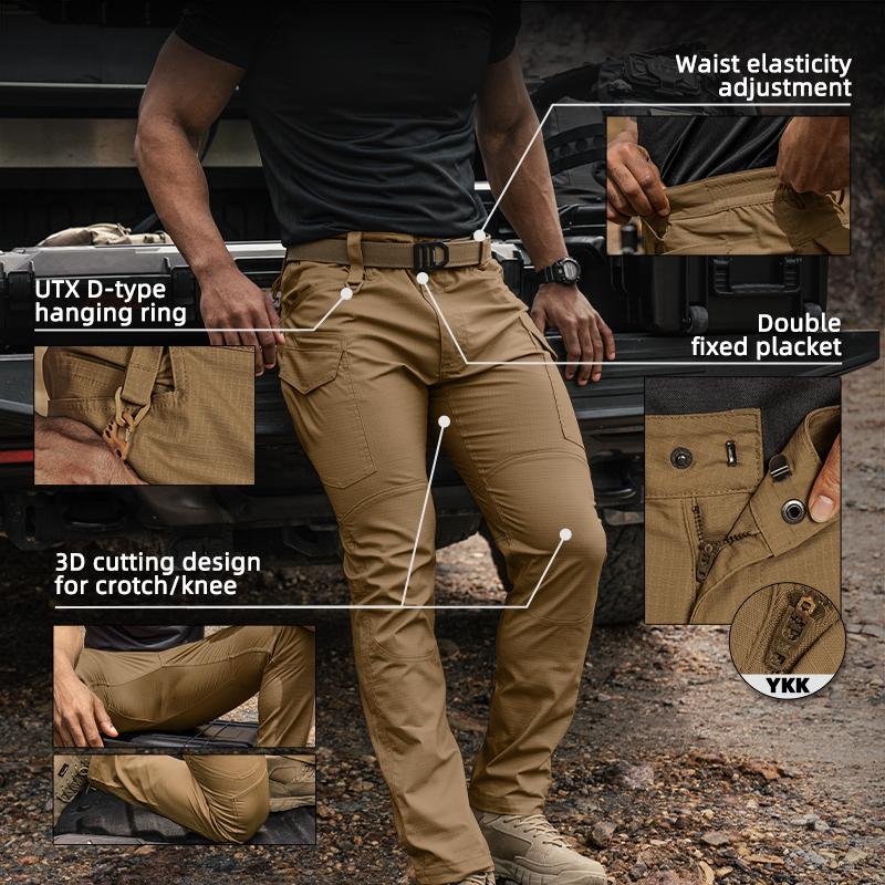 TOPTACPRO Men's Tactica Cargo Pants Elastic Ripstop Pants Soft Fabric EDC Work Sport Pants Sweatpantsmen 8202