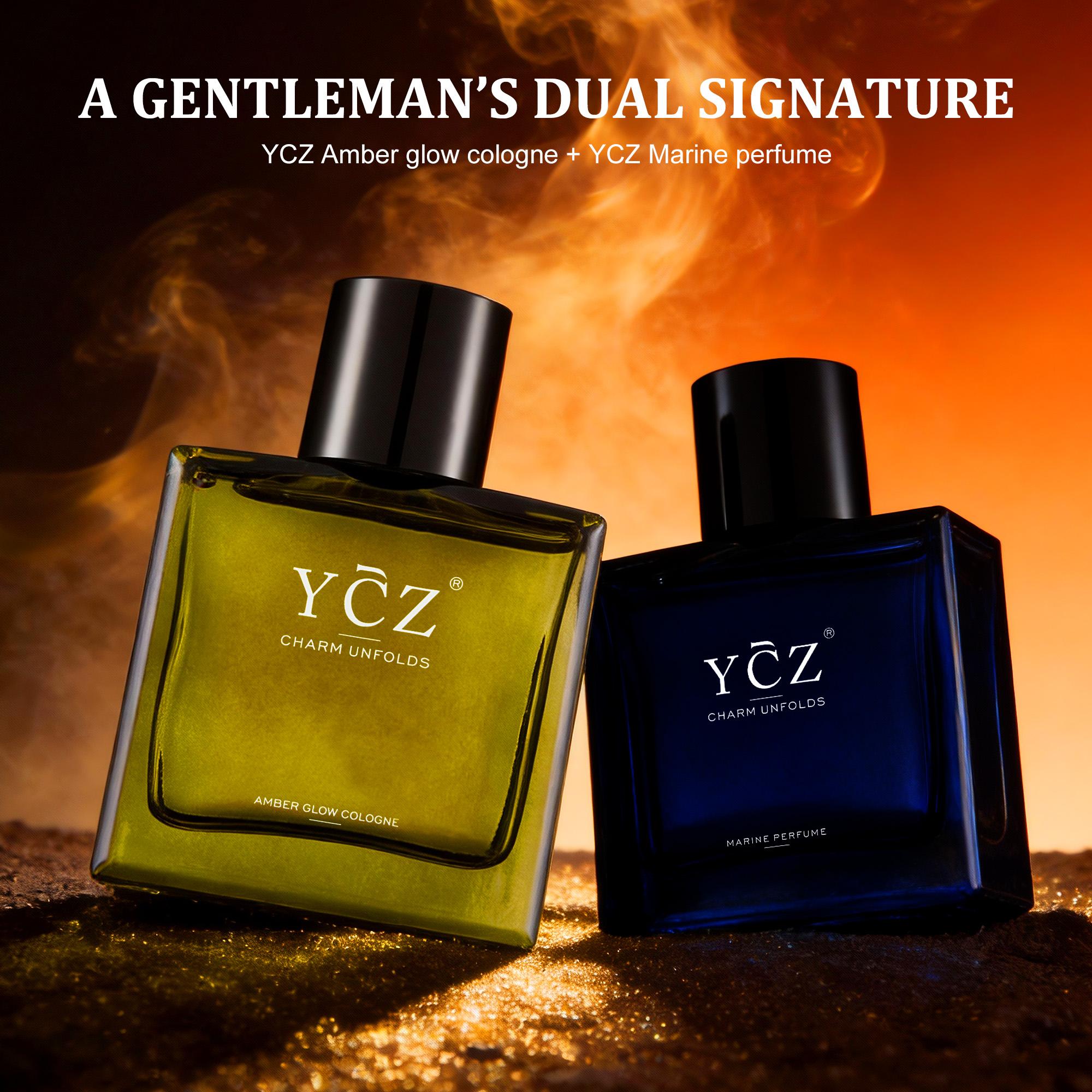 YCZ Perfume Set: Midnight Marine + Amber Glow, Dual Fragrance Switch, Freshness and Richness Coexist, Perfect for Yourself or Your Best Friend