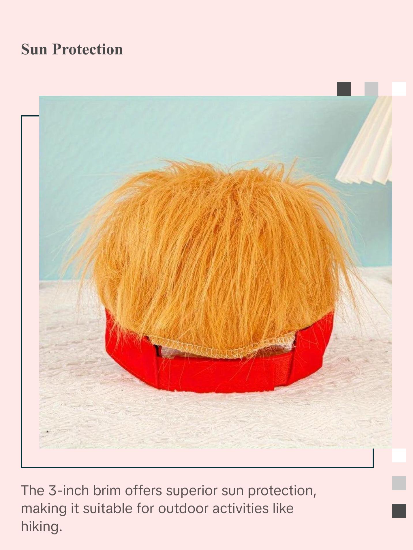 Trump 2024 Hat with Hair,Donald Trump Make America Great Again Wig Hat Embroidered Ultra Adjustable Baseball Cap trump hats caps for streetwear hats