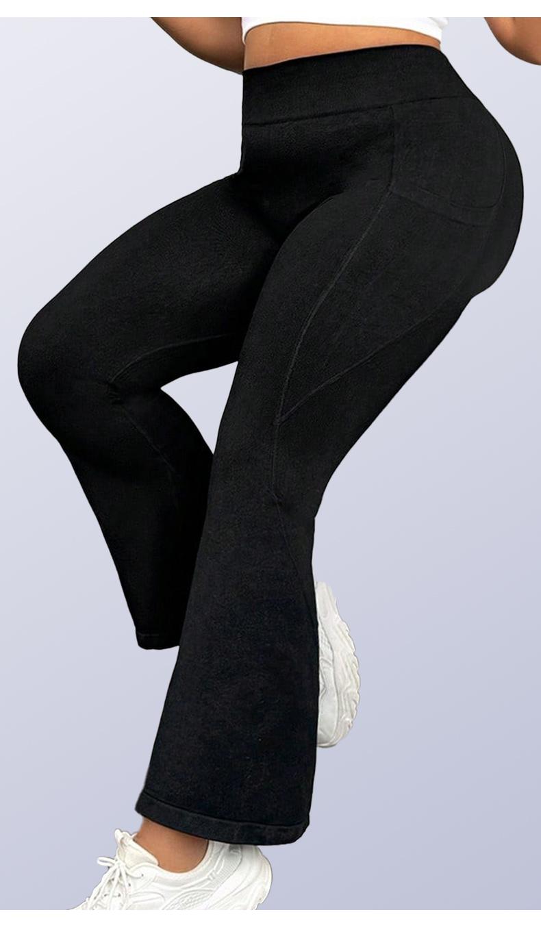 SUOVADUN SHE004 Women's High-Waisted Side-Pocket Seamless Yoga Wide-Leg Pants Quick-Drying High-Elasticity Fitness & Casual Wear Breathable Moisture Absorption Sweat-Wicking Hip-Lifting Abdominal Tightening Outdoor Activities Trousers