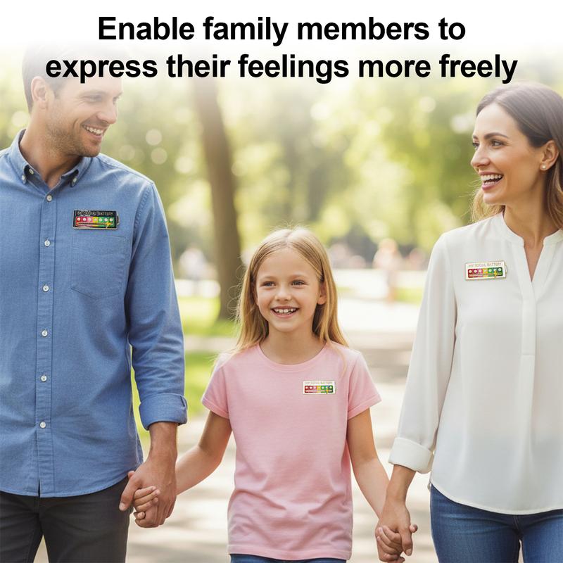 My Social Battery Slider Enamel Pin (2PCS), Funny Interactive Brooch Pin, Cute Social Battery Pin, Functional Mood Enamel Pins 7 Days a Week for Clothing Decoration Backpacks Bags Hats Gifts