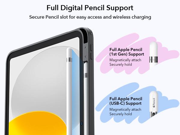 ESR for iPad A16/10th Gen Case, iPad Pro 11/13 inch& iPad Air 11/13 inch Case, Ultra-Stable Case with Pencil Holder, Multi Stand Angles, Flip Magnetic Series