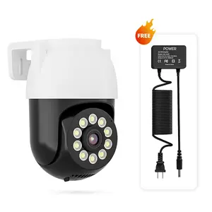 2K Outdoor And Indoor Waterproof Wireless WiFi Security Camera IP66 Waterproof, 360° PTZ Rotation, Motion Detection Alarm, Two-Way Audio, Color Night Vision, 2.4G WiFi, Indoor/Outdoor Universal