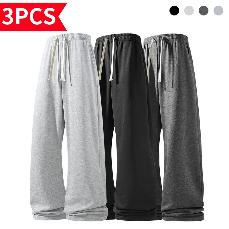 Men’s Wide Leg Sweatpants Value Pack - Baggy Relaxed Fit Joggers - Comfortable Fleece Casual Pants for Gym and Streetwear - Essential Daily Wear