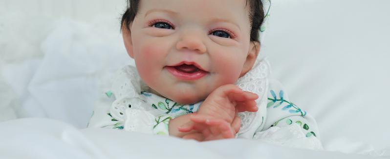 [WOOROY] Reborn Baby Doll - Excellent Gift for Birthday Christmas Gift and New Year, 18 In Lifelike Realistic Baby Doll Soft Vinyl Limbs & Head with a Soft Cloth Body Doll for Kids Age 3+