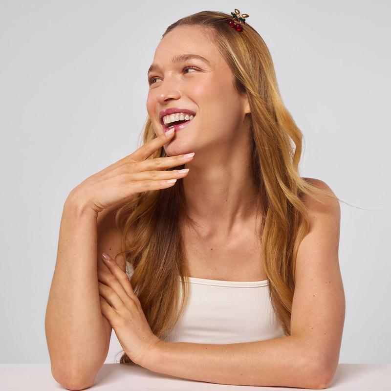 Cherry Rhinestone Claw Clips 2pc Set - Mini