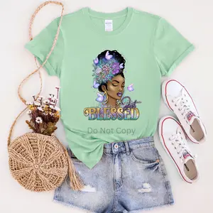 Just Blessed Purple Direct to Film Transfer