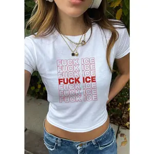 Abolish ICE Baby Tee, Fuck ICE Crop Top, Chinga la Migra Women's Tee, LA Ice Protest, Foxtrot Delta Tango, Resistance Shirt, Social Justice