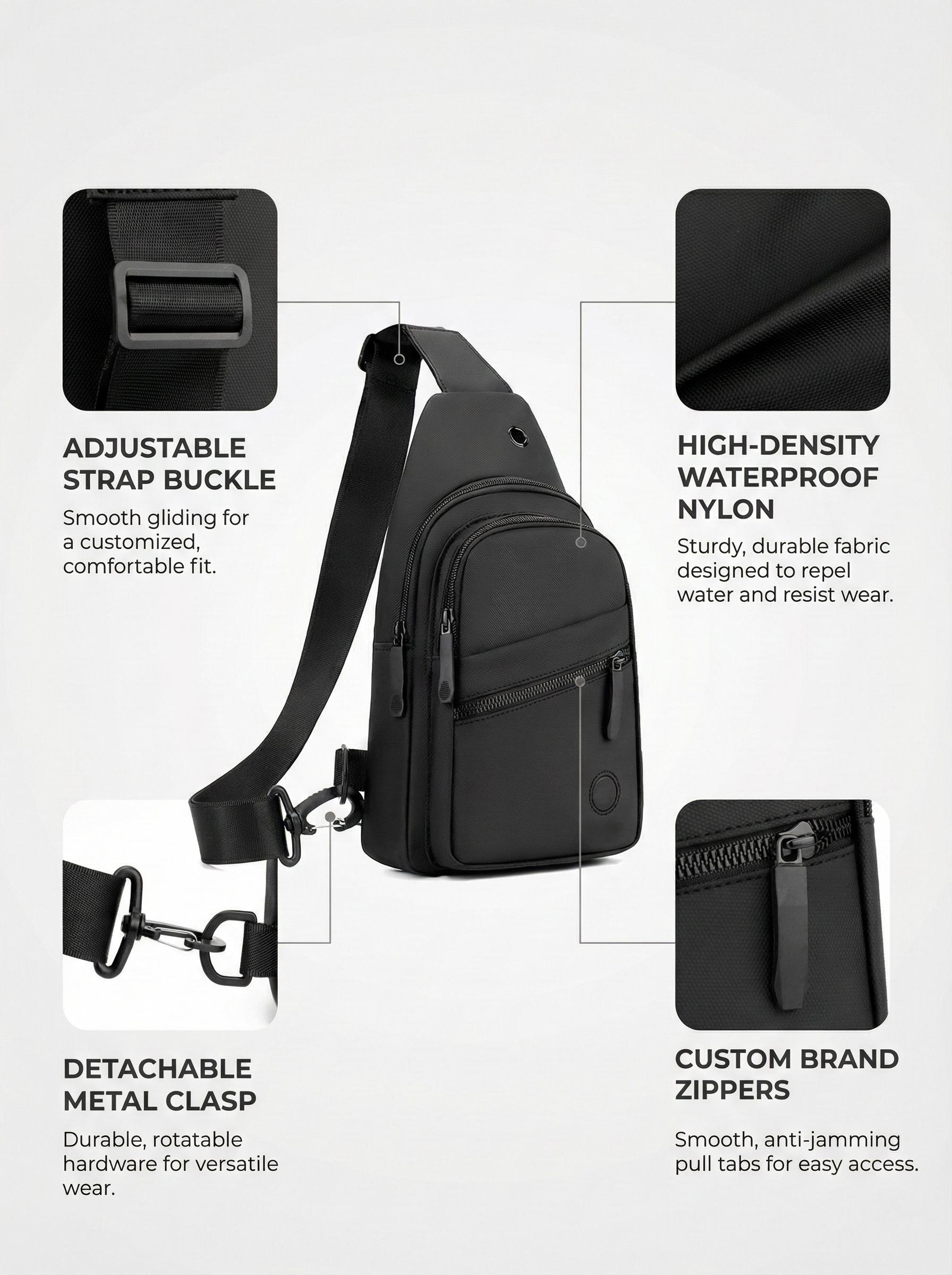 Small Sling Backpack Crossbody Sling Bag, Chest Bag Daypack Fanny Pack Cross Body Bag for Outdoors Hiking Traveling SpringStatements