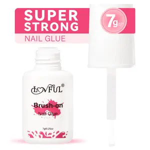 Lovful Ultra Strong Brush-On Nail Glue For Long Lasting Wear | Gel Manicure Press-On Care Polish Nailcare Cutics Cosmetic