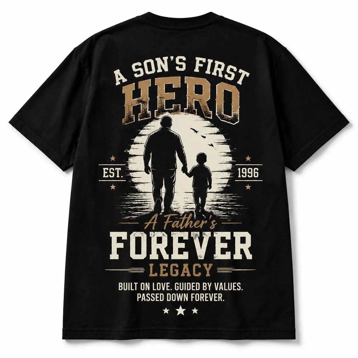 Men's Vintage Graphic Feliz Día Del Padre Cotton Crew Neck Shortsleeve T-Shirt - Streetwear Apparel, Relaxed Fit Menswear, Latino Dad Fathers Day Gift, Casual Funny Feminist Top Love Oversized Soft Tee