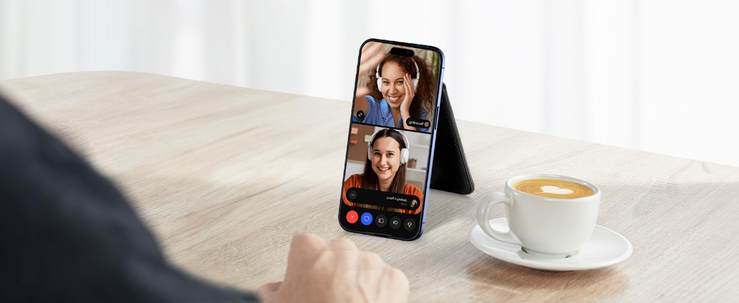 MagSafe Wallet with Money Clip, Works with Apple Find My(IOS Only), Strongest Magnetic Wallet for iPhone 17/16/15/14/13/12 Series, for iPhone Wallet Stand with Finder Tracker, 8 Cards Holder