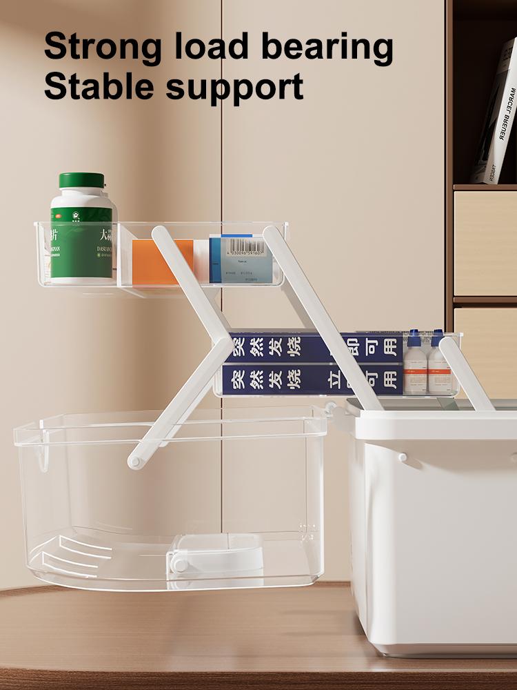 UFORU Three-Tier Medicine Organizer,Portable Medicine Cabinet with Sliding Rail, Integrated Medication Storage Box, Sliding Drug Cabinet, Household First Aid Medicine Box, Large Capacity,Healthcare,Kit UFORU Three-Tier Medicine Organizer,Portable Medicine Cabinet with Sliding Rail, Integrated Medication Storage Box, Sliding Drug Cabinet, Household First Aid Medicine Box, Large Capacity,Healthcare,Kit