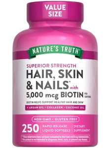 Hair, Skin & Nails Vitamins 5000mcg | 250 Softgels Hair, Skin & Nails Vitamins 5000mcg | 250 Softgels