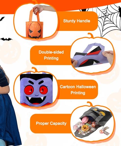 30 Pcs Halloween Candy Bags Non Woven Gift Bags with Handle Trick or Treat Bags with Ghost Vampire Zombie Bat Black Cat Patterns,Snack Goodie Bags for Students Adults,Halloween Birthday Party Favor Supplies 30 Pcs Halloween Candy Bags Non Woven Gift Bags with Handle Trick or Treat Bags with Ghost Vampire Zombie Bat Black Cat Patterns,Snack Goodie Bags for Students Adults,Halloween Birthday Party Favor Supplies