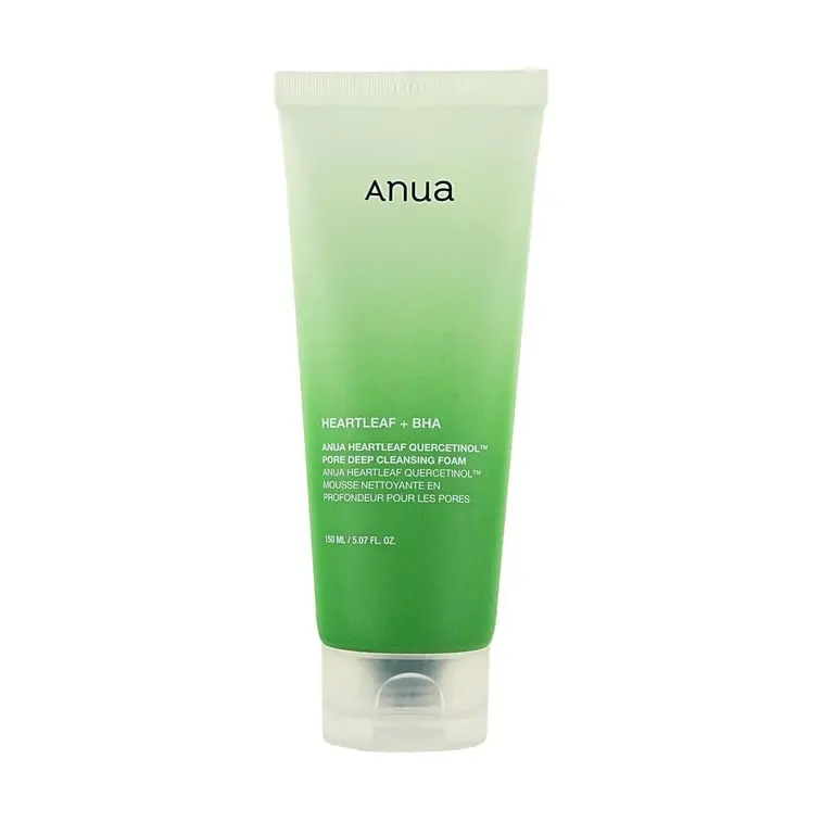 Anua Heartleaf Deep Cleansing Foam - Sensitive Skin Daily Facial Cleanser, Lightweight Moisturizing Hydrating Deep Pore Cleanser (150 mL)