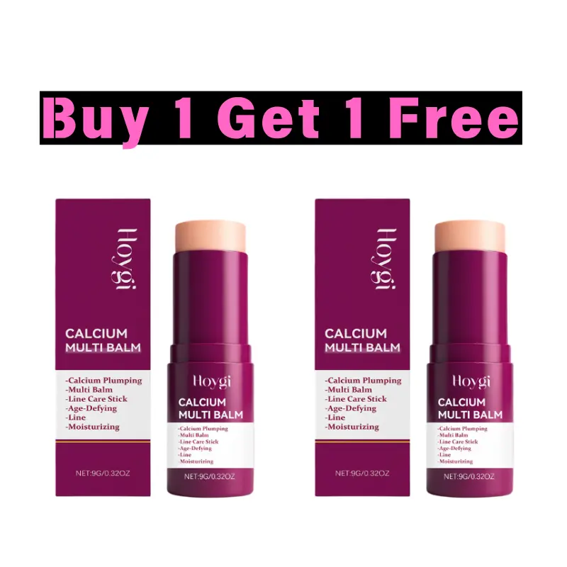 Glowly Skin Care – 2PCS Calcium Intense Volume Balm, Anti-Wrinkle & Firming, Moisturizing Pore Corrector, Smooths Fine Lines, Lifts Sagging, Lightweight Crepe Stick, HydroBoost Makeup Base, for Eyes Neck Face, [HOYGI]
