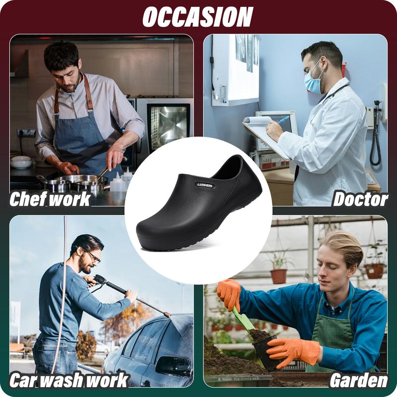 Anti-slip Waterproof Work Shoes Oil-Resistant Chef Nurse Slippers Lightweight Cushioned Wide Toe All Seasons Hospital Kitchen Restaurant Anti-slip Waterproof Work Shoes Oil-Resistant Chef Nurse Slippers Lightweight Cushioned Wide Toe All Seasons Hospital Kitchen Restaurant