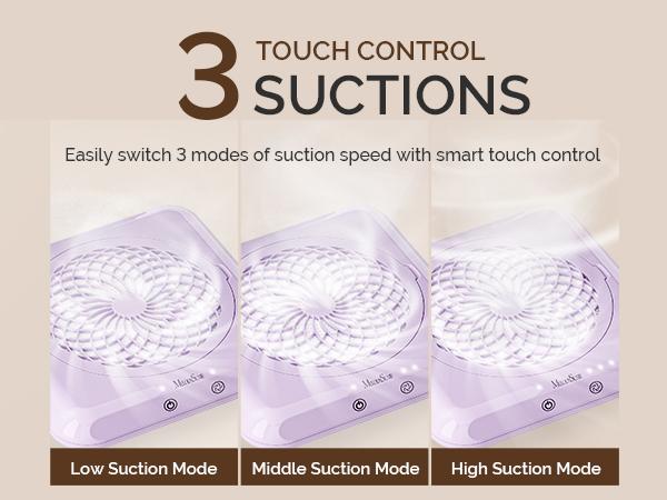 MelodySusie SProF Nail Dust Collector with Reusable Filter, Powerful Vacuum Fan Vent Dust Collector Extractor Electric Dust Suction Machine