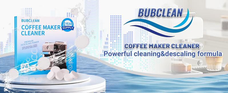 BUBCLEAN Coffee Machine Cleaner Descaler Tablets - 24 Pack, Deep Cleaning and Descaling for All Coffee Makers , Coffee Maker Pot Descaling & Cleaning Tabs, Descale Drip Coffe And Espresso Machines