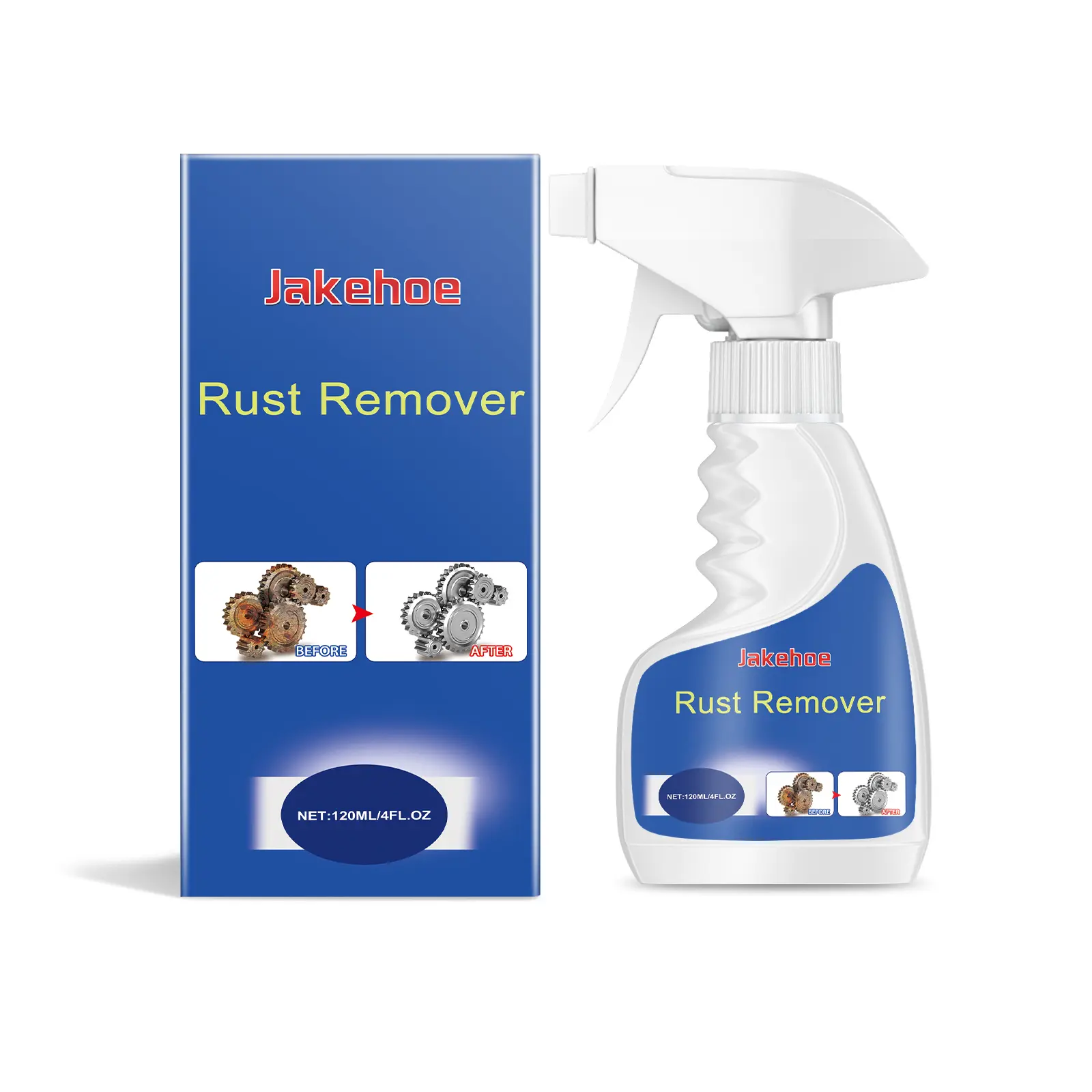 JAKEHOE Metal Surface Rust Remover – Degreasing & Rust Cleaning Solution for Metal Hardware, Steel Bars & Tools