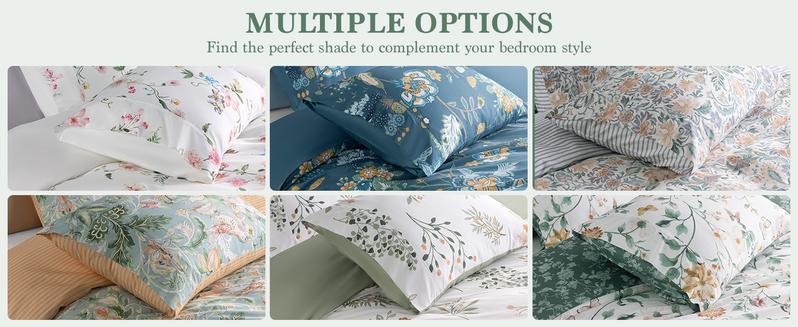 Shilucheng Floral Cotton Duvet Cover 3 Piece Set Soft Breathable Botanical Print Bedding Comforter Cover Perfect To Upgrade Your Bedroom Atmosphere bed set cozy bed sheets Shilucheng Floral Cotton Duvet Cover 3 Piece Set Soft Breathable Botanical Print Bedding Comforter Cover Perfect To Upgrade Your Bedroom Atmosphere bed set cozy bed sheets