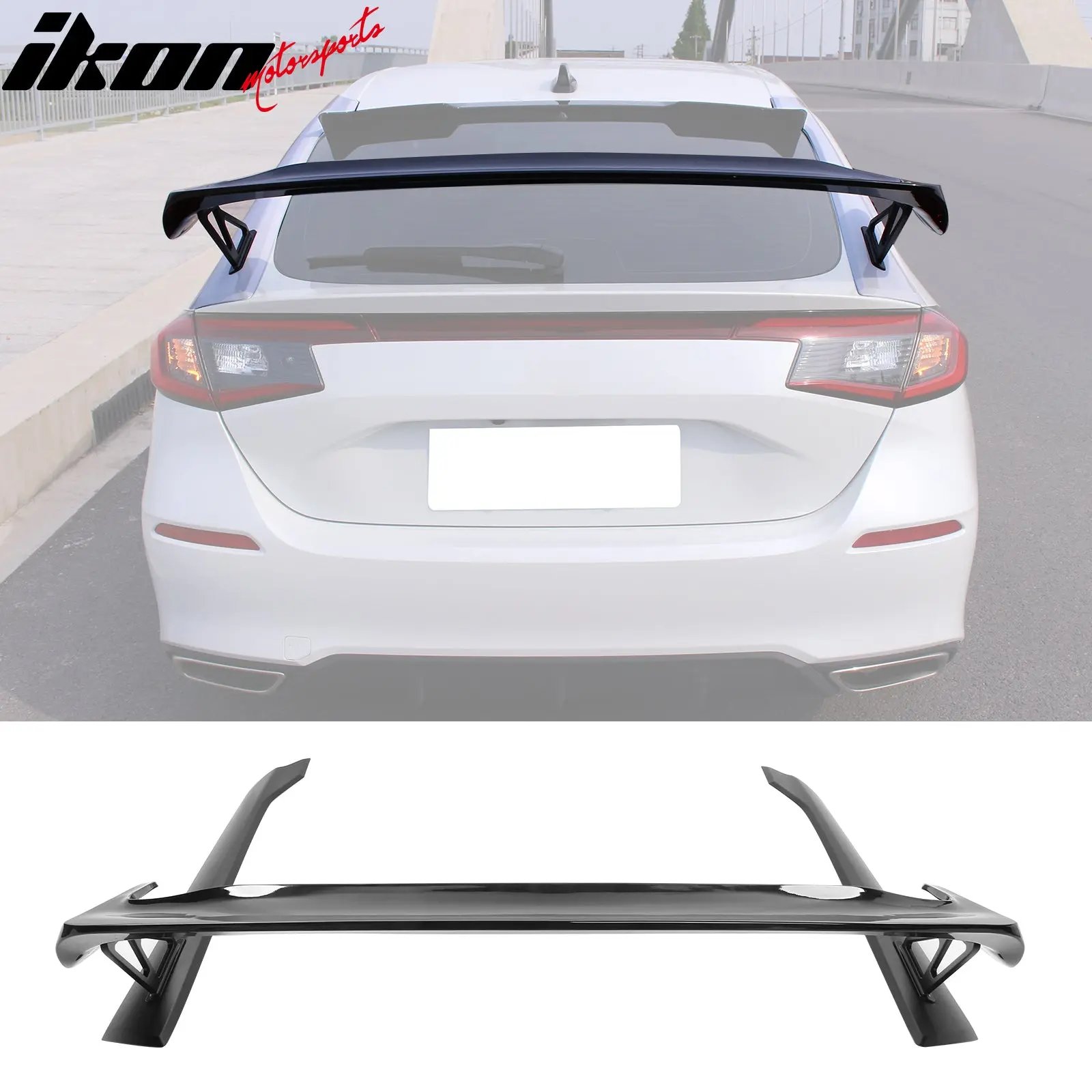 Trunk Spoiler Mounting Plate for Honda Civic Type R 2022-2026 Gloss ABS