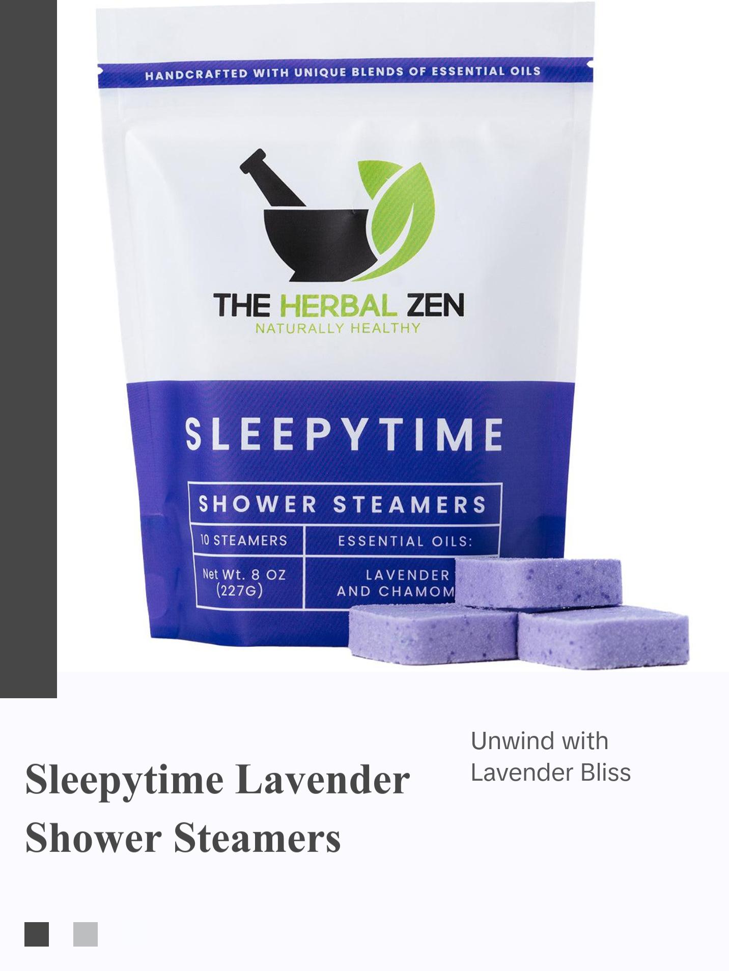 The Herbal Zen - Sleepytime Shower Steamers with Lavender and Chamomile Essential Oils for a Relaxing Night's Sleep Body Care Body Wash