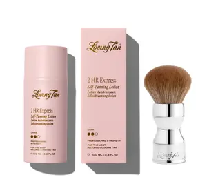 Loving Tan 2 HR Express Self-Tanning Lotion Dark and Flawless Blending Brush Set