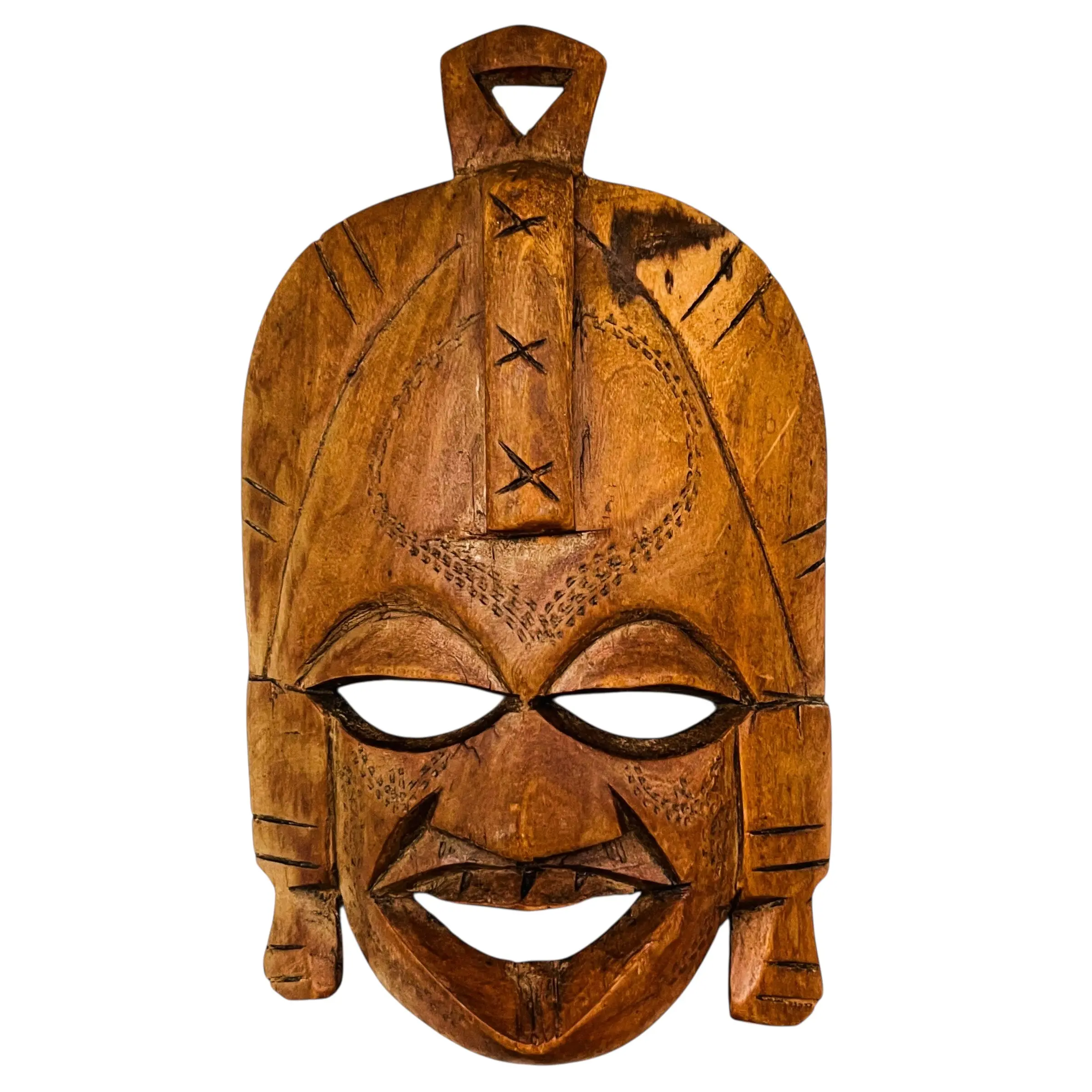 Vintage Wood Tribal Wall Mask