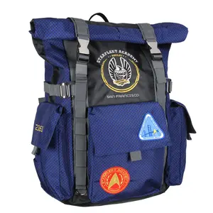 Star Trek Starfleet Academy Roll Top Hiking Gym Laptop School Travel Backpack 18"