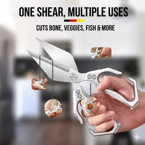 [March Must-Have] Multi-Function Kitchen Shears—Stainless Steel Kitchen Shears, Sharp Heavy-Duty Meat Shears, Dishwasher Safe, Poultry Shears, Japanese-Style Food Preparation Shears, Ideal for Chicken Bones and Turkey—Top Choice for Holiday Gifts!