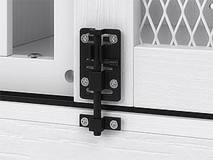 48 Inch Large Dog Crate Furniture with 3 Storage Drawers Wooden Pet Kennel Removable Divider Farmhouse Style Sliding Barn Door TV Stand