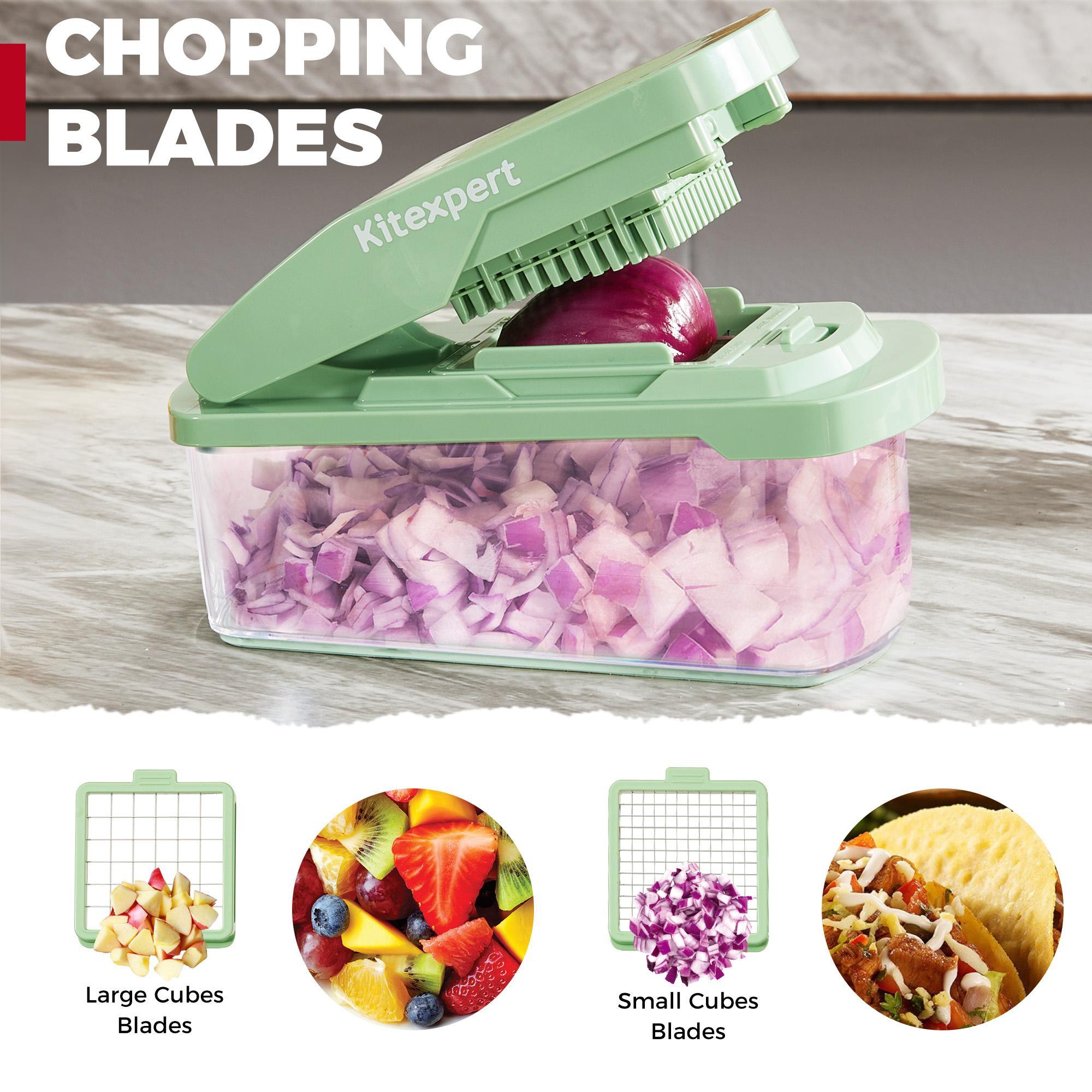 XL Vegetable Chopper with Container, All-in-1 Mandoline Slicer, Multifunctional Food Chopper, Onion Cutter & Cheese Grater XL Vegetable Chopper with Container, All-in-1 Mandoline Slicer, Multifunctional Food Chopper, Onion Cutter & Cheese Grater