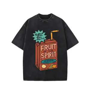 Men'Swashed  T-Shirt- Vintage Washed Street Style  Pattern Print, Loose Round Neck Short Sleeve Summer Casual Wear, Comfortable Pullover for Daily Wear,    shirt for men cowboy bebop  Retro   unisex fashion Pastel Cotton Kawaii hic tshirt tee