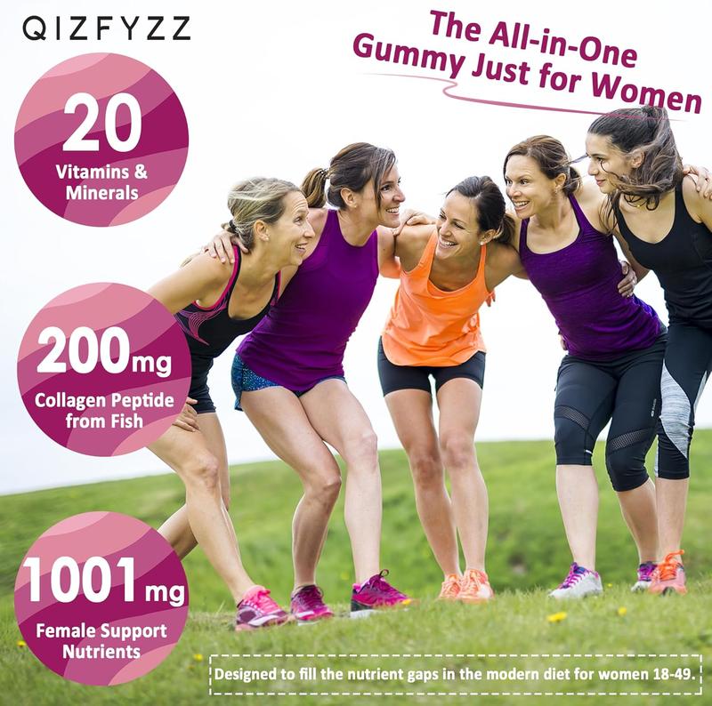 Women’s Multivitamin Gummies – Methylated Multivitamin for Women with Biotin, Methylfolate, Iron, Collagen, Vitamins A, C, D & B-Complex, Antioxidant Daily Support for Beauty & Immune, No Sugar, 60 Count